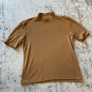 Joie Ribbed Mock Neck Tee